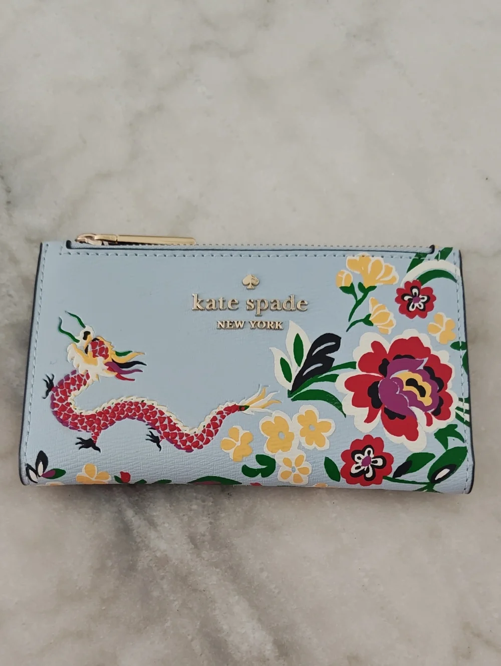 Kate Spade Dragon Print Slim Wallet! - Lightly Used